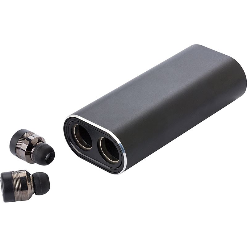 Picture of Power bank with two wireless ear buds