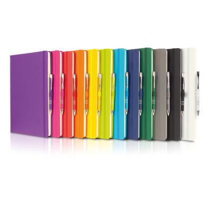 Picture of Dunn A4 Lined Soft Touch Notebook & Pen Set