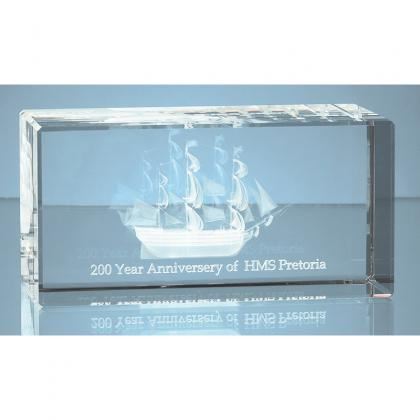 Picture of 18cm Optical Crystal Star Rectangle Award