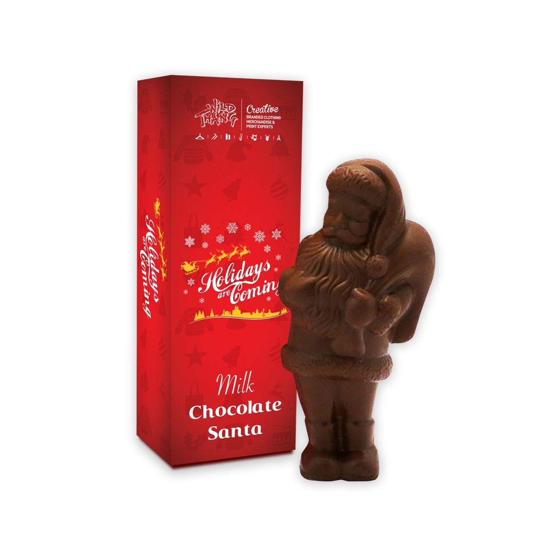 Picture of Eco Flip Top Box - Milk Chocolate Father Christmas Santa