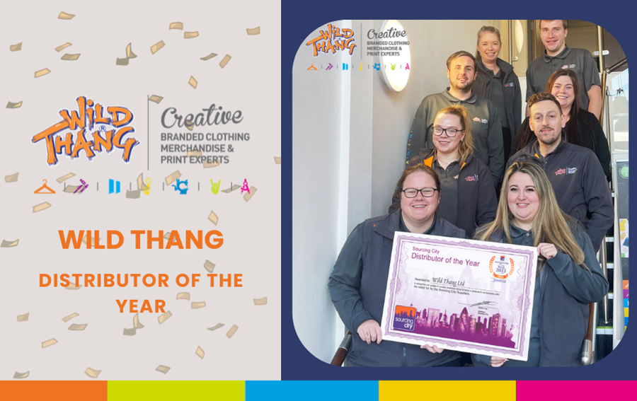Wild Thang wins a Top 10 place in 'Sourcing City' Distributor of the Year 2023